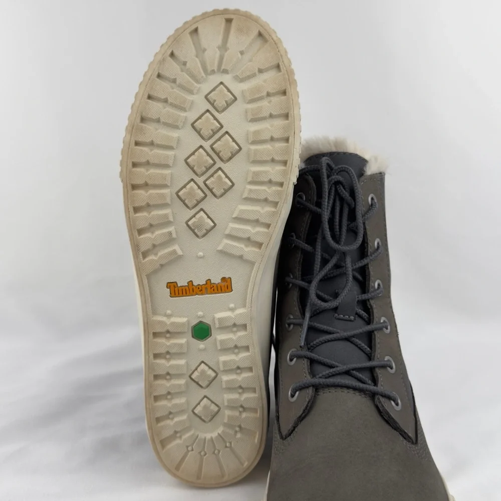 Timberland Womens Skyla Bay Fold-Down Fleece Boots Gray Sz 7